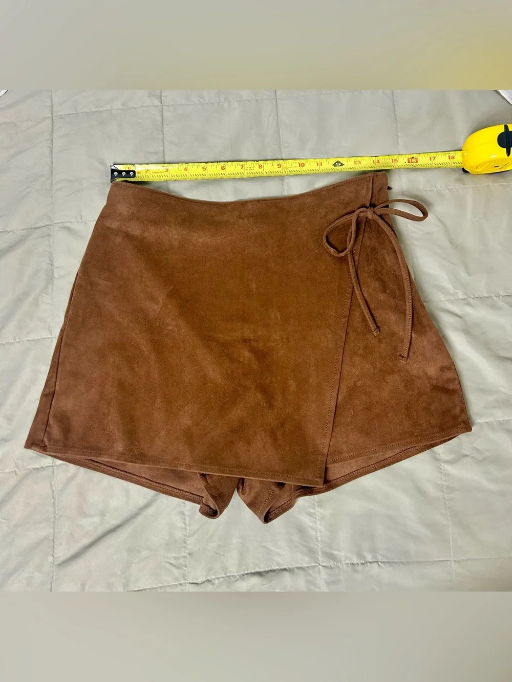 Brown Wrap-Front Women’s Shorts